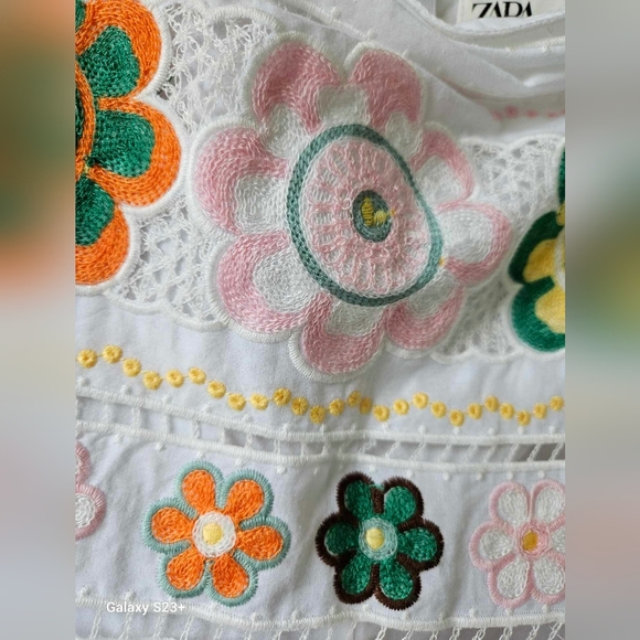 NWT ZARA Women's Embroidered Mini Skort Size medium - Picture 12 of 14